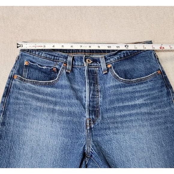 Levis 501 Jeans Original Fit High Rise Medium Wash Button Fly Womens 30 X 30 - Picture 9 of 13